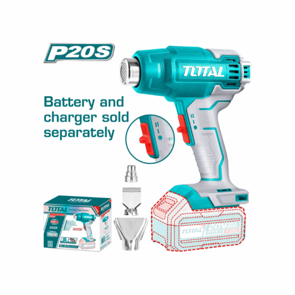 Total Heat Gun Cordless Lithium-ion 300/550°C 20V TBLI2002