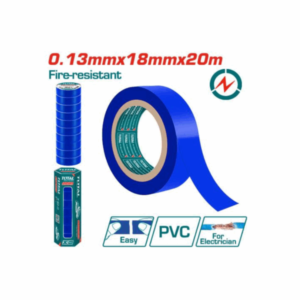 Total PVC Insulating Tape Blue 20m THPET1010