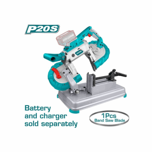 Total Band Saw Cordless Lithium-ion 20V with Band Saw Blade, Integrated Work Light TBSLI20127