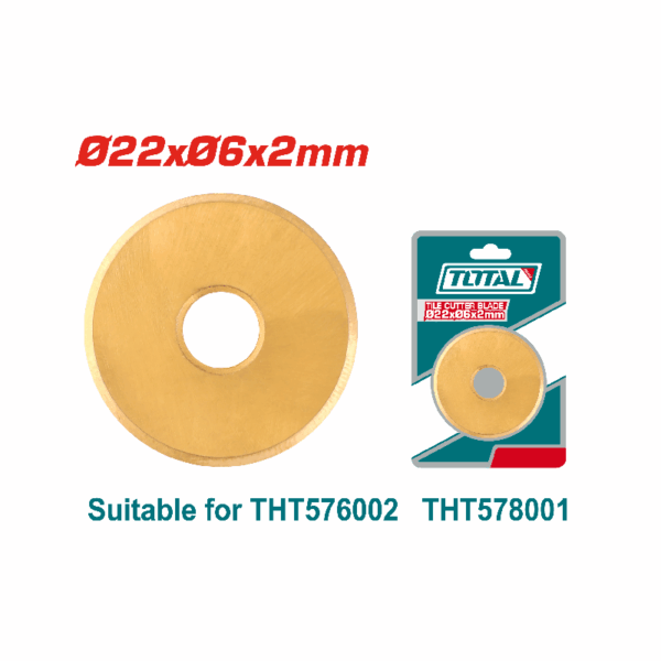 Total Tile Cutter Blade Ø22xØ6x2mm Tungsten Carbide Material THT576002B
