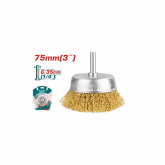 Total Wire Cup Brush with Shank 75mm/3" TAC33031