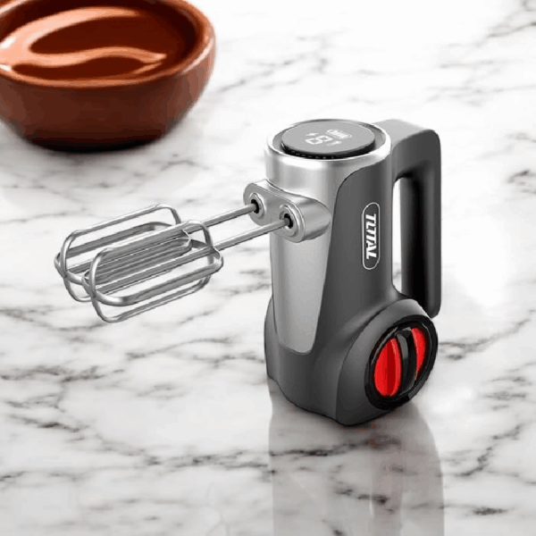 Total Cordless Hand Mixer 125W DC 16V Lithium-ion with 7 Speed Control, LED Display, Eject Button TMK023K