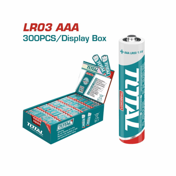 Total Alkaline Battery AAA 1.5V 1300mAh with Aluminum Jacket THAB3A01