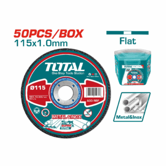 Total Abrasive Metal Cutting Disc Set 115mm for Metal & INOX TAC20111550 (Pack of 50pcs)