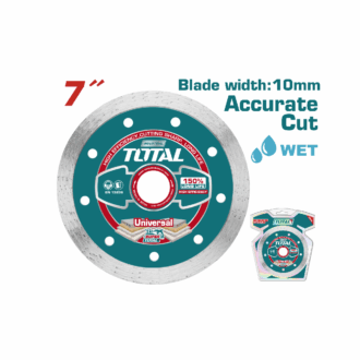 Total Wet Diamond Cutting Disc 180mm Continous Rim for Stone, Concrete, Brick Cutting TAC2121801
