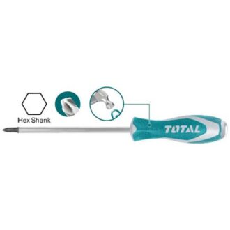 Total Phillips Go-Through Screw Driver PH2 x 150mm THTGTSPH2150