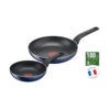Tefal Easy Cook Frypan 20cm & 26cm Blue Color Titanium Non Stick Thermo Signal 100% Safe B4229153