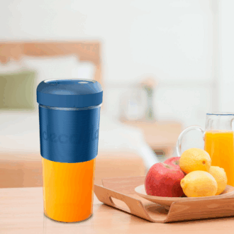 Decakila Portable Blender 50W 7.4V Cordless 300ML 2 Bladed Stainless Steel Blade Anti-Slip Handshake Design With 1 USB Charging Line KMJB012L