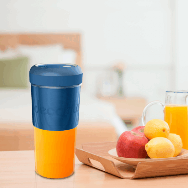 Decakila Portable Blender 50W 7.4V Cordless 300ML 2 Bladed Stainless Steel Blade Anti-Slip Handshake Design With 1 USB Charging Line KMJB012L