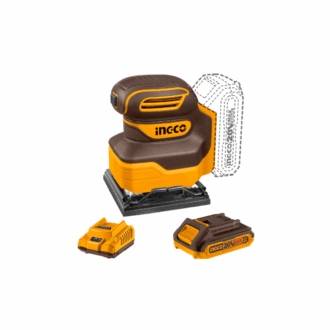 Ingco Cordless Sheet Sander 20V with Battery & Charger, 5pcs Sand Paper CSHSLI20141