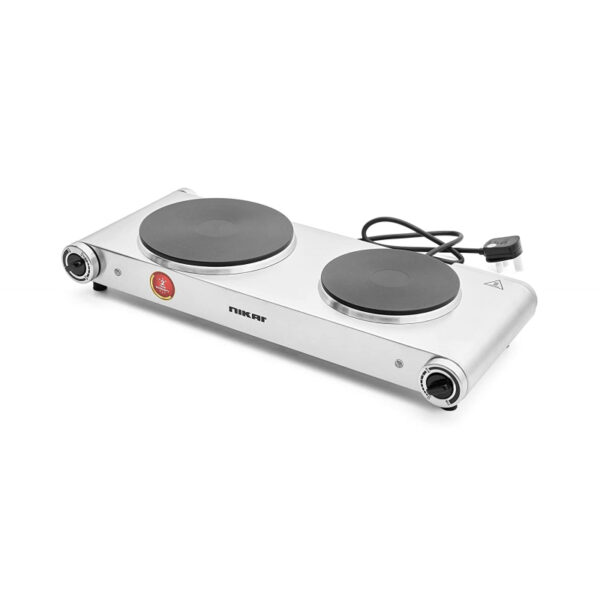 Nikai Double Hot Plate - Twin Cooktop 2500W Power Adjustable Thermostat Overheat Pro