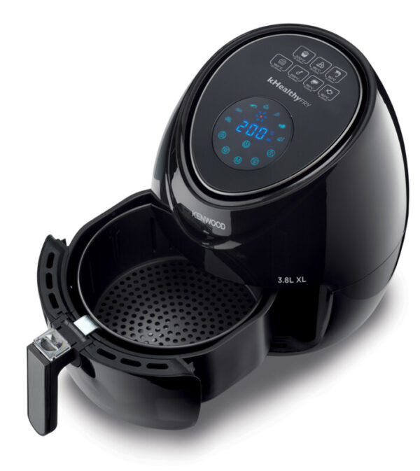 Kenwood Digital Air Fryer 1.7KG 3.8L XL Capacity 1500W with Recipe Book Rapid Hot Air Circulation Technology for Frying Grilling Broiling Roasting Baking and Toasting HFP30.000BK
