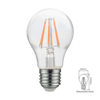 Tronic 8 Watts Filament LED Warm White E27 (Screw) Bulb