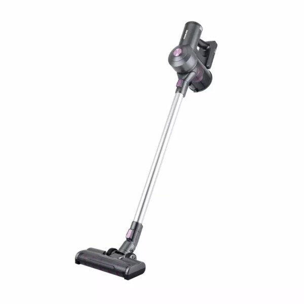 Nikai Rechargeable Vacuum Cleaner 200W Power 3 Speed Levels Aluminum Tube Metal Filtration Air Inlet Mesh 25W DC Motor 48.8Wh Battery Power NVCR1X Black