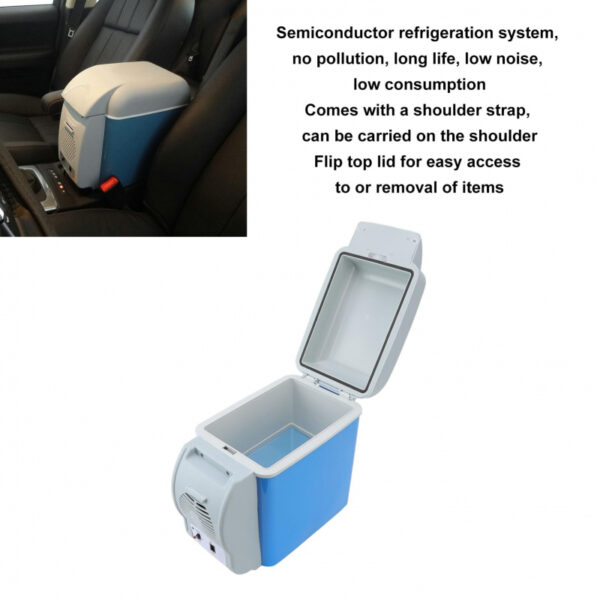 Electric Cooler and Warmer Dual Use Car Refrigerator Portable Mini Fridge 12V DC Power Supply 7.5 Liter / 12 Cans
