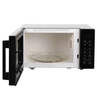 whirlpool Microwave Magic cook Pro Solo 25L LED Digital Microwave With Push Button Door Grill Function 60-Mins Timer 5-Microwave Power Levels & Defrost Function 900W - Black - (MWP-25GE)