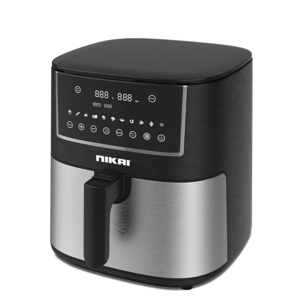 Nikai Air Fryer 5.7L Multifunctional Low Oil Fryer 1650W 11 Cooking Preset Functions Non Stick Coating Pan Overheat Protection Temperature Control Timer Automatic Shut-Off NAF577D