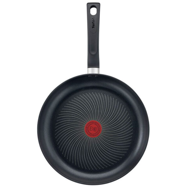 Tefal Total Induction Frypan 32cm Non Stick Thermo Signal Titanium Partials 100% Safe Frying Pan Black Aluminium G1520844
