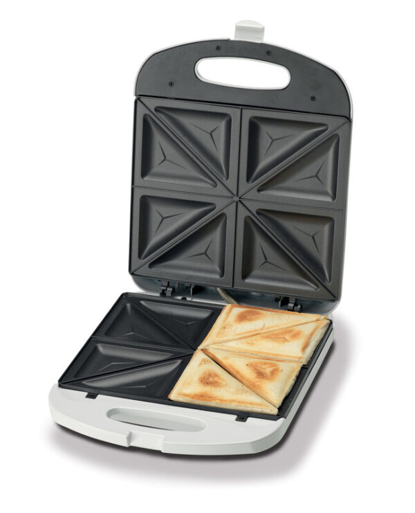 Kenwood Sandwich Maker 1200W 4 Slice Non-Stick Fixed Griddle Plates SMP50.000WH