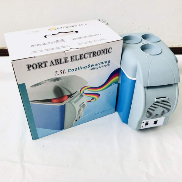 Electric Cooler and Warmer Dual Use Car Refrigerator Portable Mini Fridge 12V DC Power Supply 7.5 Liter / 12 Cans