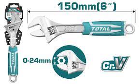 Total Adjustable Wrench 6" with Total Style Handle THT101066
