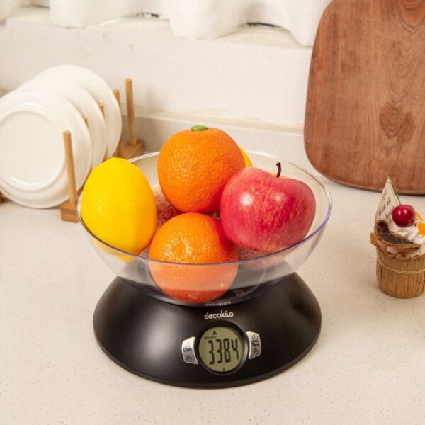 Decakila Kitchen Scale Bowl 2-5000G Digital Multifunction Food Scale Touch Button Ultra Slim with Large LCD Display KMTT012B