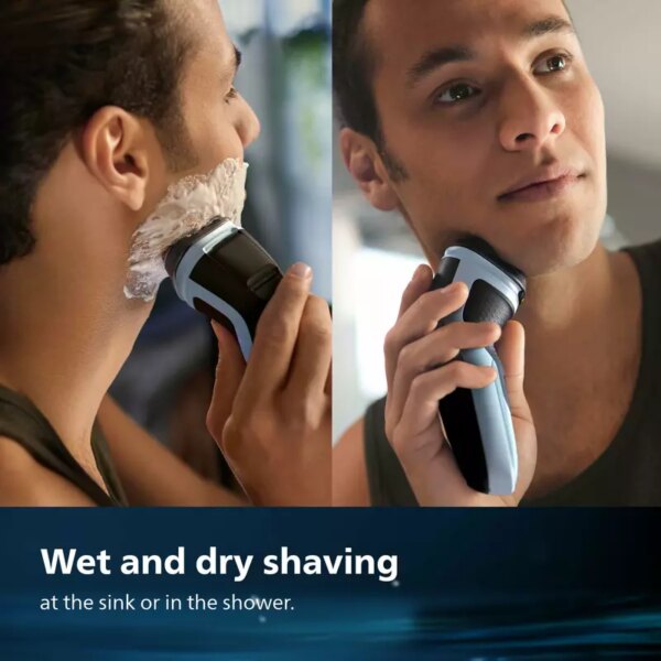 Philips Electric Cordless Shaver, ComfortCut Blades, Anti-Corrosion Shaving System, 3D Floating Heads, Shave Wet & Dry 3000X Series X3063