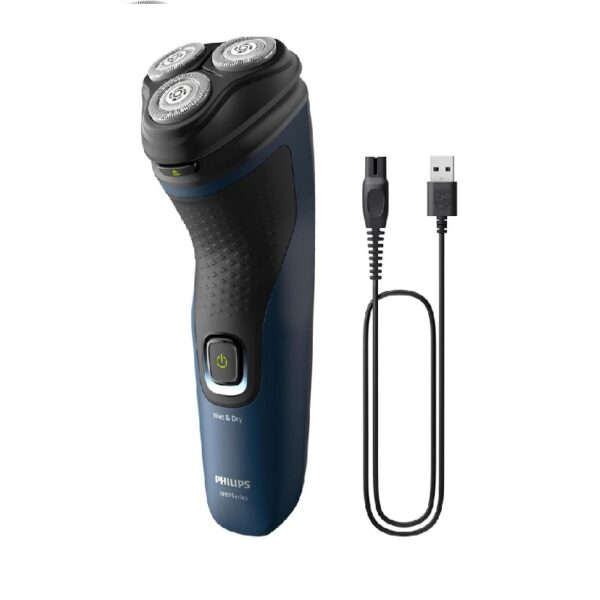 Philips Electric Cordless Shaver ComfortCut Blades, 3D Floating Heads, Shave Wet & Dry, One-touch Open 1000 Series S1151