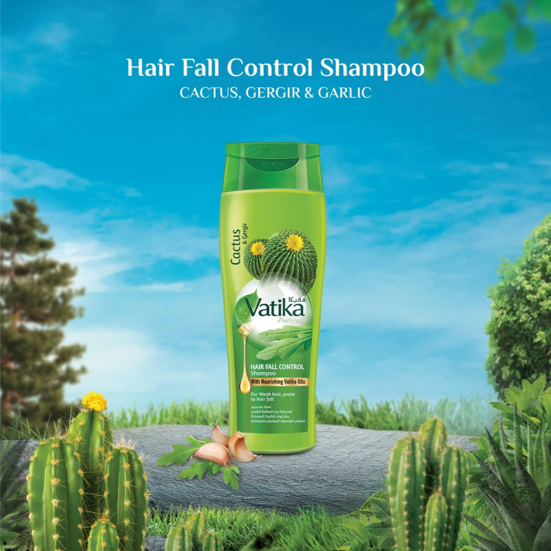 Vatika Shampoo Hair Fall Control, Enriched With Cactus And Georgia, For Weak Hair 400Ml With Free Conditioner 200Ml 3 Vatika Shampoo Hair Fall Control, Enriched With Cactus And Georgia, For Weak Hair 400Ml With Free Conditioner 200Ml