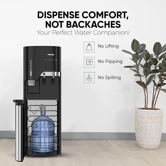 Nikai Water Dispenser 2 Taps Bottom Load With Cup Holder Nwd5000Bss 2 Taps Hot And Cold Compressor Cooling Steel Tank Anti Bacterial Design 6 Nikai Water Dispenser 2 Taps Bottom Load With Cup Holder Nwd5000Bss 2 Taps Hot And Cold Compressor Cooling Steel Tank Anti Bacterial Design