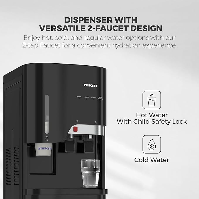 Nikai Water Dispenser 2 Taps Bottom Load With Cup Holder Nwd5000Bss 2 Taps Hot And Cold Compressor Cooling Steel Tank Anti Bacterial Design 5 Nikai Water Dispenser 2 Taps Bottom Load With Cup Holder Nwd5000Bss 2 Taps Hot And Cold Compressor Cooling Steel Tank Anti Bacterial Design