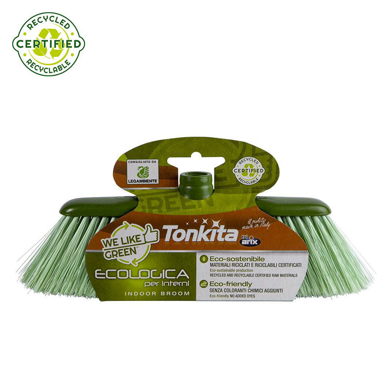 Tonkita Eco Green Indoor Broom + Handle Tk670 Set Of 3 2 Tonkita Eco Green Indoor Broom + Handle Tk670 Set Of 3