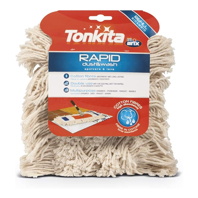 Tonkita Rapid Dust &Amp; Wash (Refill Only) Airport Duster Refill Cotton Flat Mop Tk847R Set Of 2 1 Tonkita Rapid Dust &Amp; Wash (Refill Only) Airport Duster Refill Cotton Flat Mop Tk847R Set Of 2
