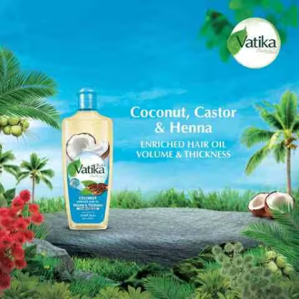 Dabur Coconut Volume & Thickness Enriched Hair Oil 300ml (Pack of 6)