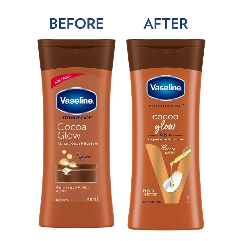 Vaseline Intensive Care Body Lotion Cocoa Glow 200Ml (Pack Of 3Pcs) 3 Vaseline Intensive Care Body Lotion Cocoa Glow 200Ml (Pack Of 3Pcs)
