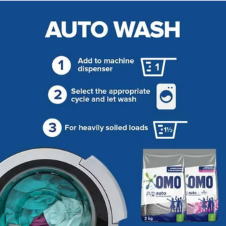 Omo Auto Washing Machine Detergent Powder Extra Fresh 3kg Unbeatable Stain Removal 67640187 (Pack Of 3)