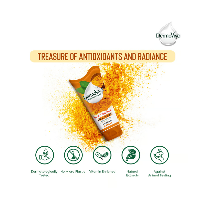 Dermoviva Face Scrub True Radiance Turmeric 150Ml 6 Dermoviva Face Scrub True Radiance Turmeric 150Ml