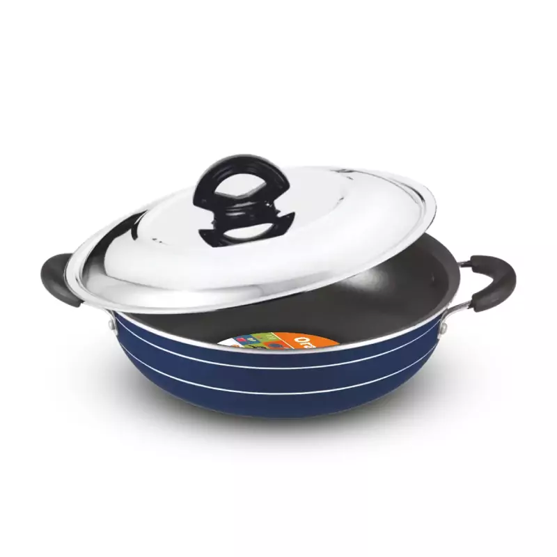 Orange Induction Base Deep Kadai 3.2L With Stainless Steel Lid Onsc133 1 Orange Induction Base Deep Kadai 3.2L With Stainless Steel Lid Onsc133