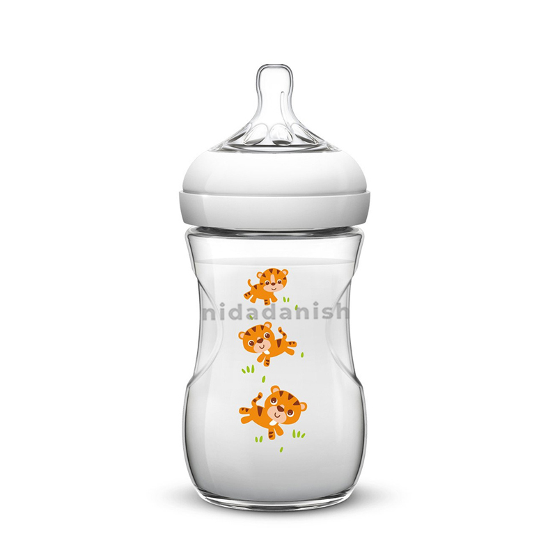 Philips Avent Bottle Natural Tiger 260Ml/9Oz 2 Holes 1M+ 070/20 2 Philips Avent Bottle Natural Tiger 260Ml/9Oz 2 Holes 1M+ 070/20