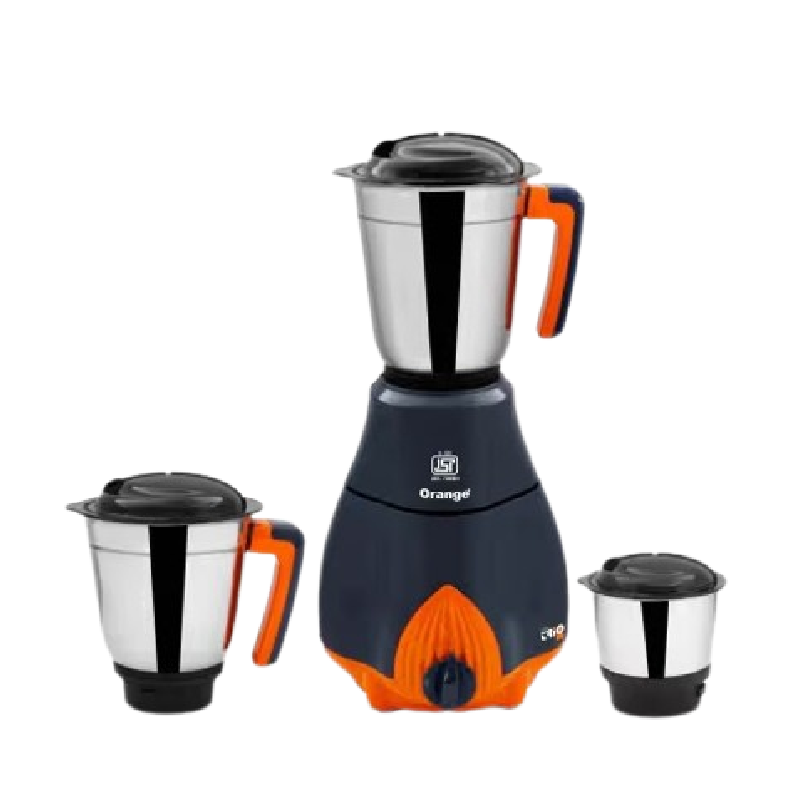 Orange Mixer Grinder 550W With 3Pcs Stainless Steel Jars New Trio 1 Orange Mixer Grinder 550W With 3Pcs Stainless Steel Jars New Trio