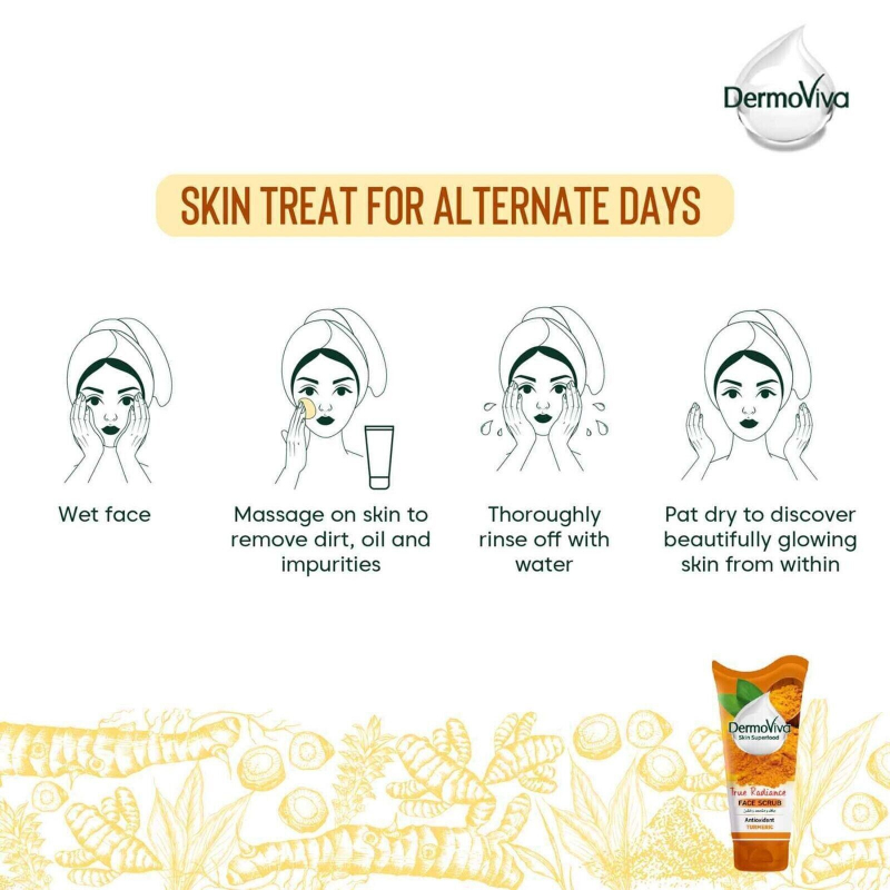 Dermoviva Face Scrub True Radiance Turmeric 150Ml 5 Dermoviva Face Scrub True Radiance Turmeric 150Ml