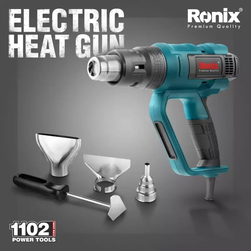 Ronix Electric Heat Gun High-Quality Multi Temperature For Woodworking 50-60Hz 2000W 1102 3 Ronix Electric Heat Gun High-Quality Multi Temperature For Woodworking 50-60Hz 2000W 1102