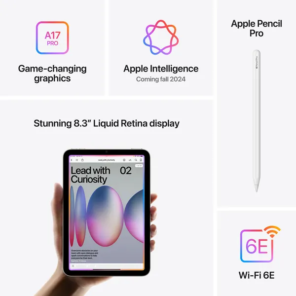 Apple 8.3&Quot; Ipad Mini 7Th Gen, 256Gb, Wi-Fi Only, Space Gray 6 Apple 8.3&Quot; Ipad Mini 7Th Gen, 256Gb, Wi-Fi Only, Space Gray