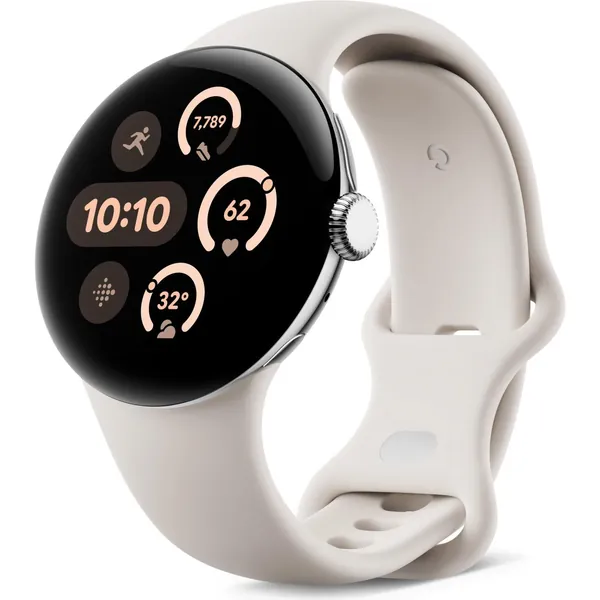 Google Pixel Watch 3 Wi-Fi 41Mm - Silver With Porcelain Active Band 1 Google Pixel Watch 3 Wi-Fi 41Mm - Silver With Porcelain Active Band