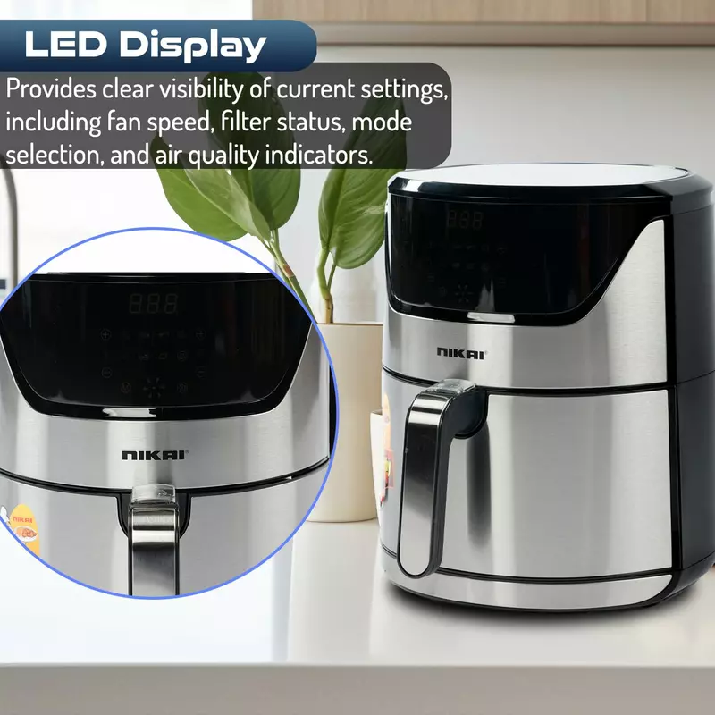 Nikai Airfryer 6L Digital 1800W Naf688Ds 60 Mins Timer Detachable Frying Basket Operation Light Indicator 6 Nikai Airfryer 6L Digital 1800W Naf688Ds 60 Mins Timer Detachable Frying Basket Operation Light Indicator