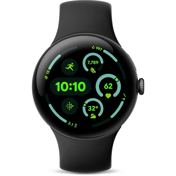Google Pixel Watch 3 Wi-Fi 45Mm - Matte Black With Obsidian Active Band 2 Google Pixel Watch 3 Wi-Fi 45Mm - Matte Black With Obsidian Active Band