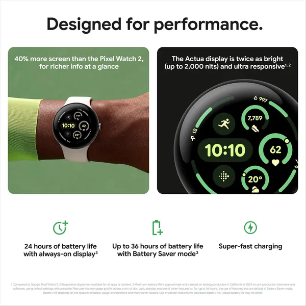 Google Pixel Watch 3 Wi-Fi 45Mm - Matte Black With Obsidian Active Band 9 Google Pixel Watch 3 Wi-Fi 45Mm - Matte Black With Obsidian Active Band