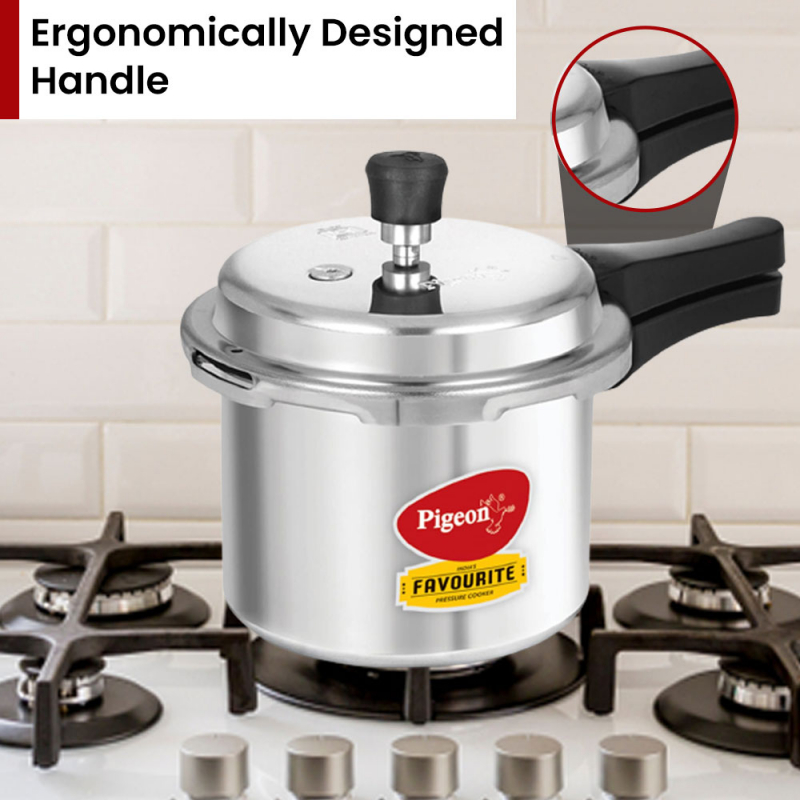 Pigeon Pressure Cooker 10L Deluxe Outer Lid Aluminium Sap 105 - Ergonomic Sturdy Handle Thermal Efficiency Special Alloy Safety Plug 14 Pigeon Pressure Cooker 10L Deluxe Outer Lid Aluminium Sap 105 - Ergonomic Sturdy Handle Thermal Efficiency Special Alloy Safety Plug