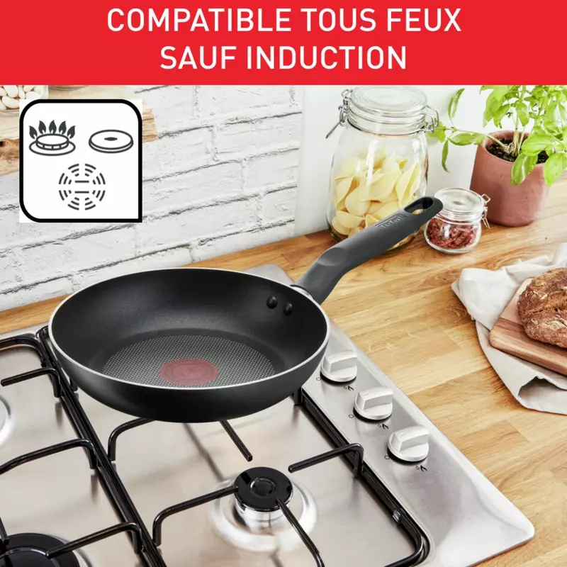 Tefal Super Cook Frypan 26Cm Non Electric B4590584 Aluminium Material Heat Indicator Thermo Signal Powerglide Coating 8 Tefal Super Cook Frypan 26Cm Non Electric B4590584 Aluminium Material Heat Indicator Thermo Signal Powerglide Coating