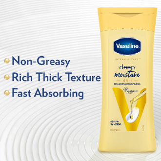 Vaseline Intensive Care Body Lotion Deep Moisture 400ml (Pack of 3pcs)